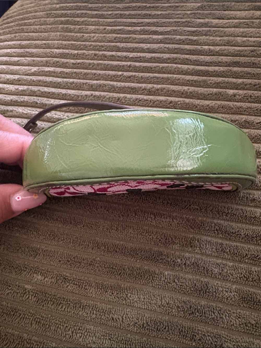 Coach Pink & Green Watermelon Slice Mini Wristlet coin pouch 2006 vintage real - Picture 4 of 11